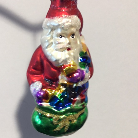 VTG Blown Glass Old Santa Christmas Ornament - Picture 11 of 16